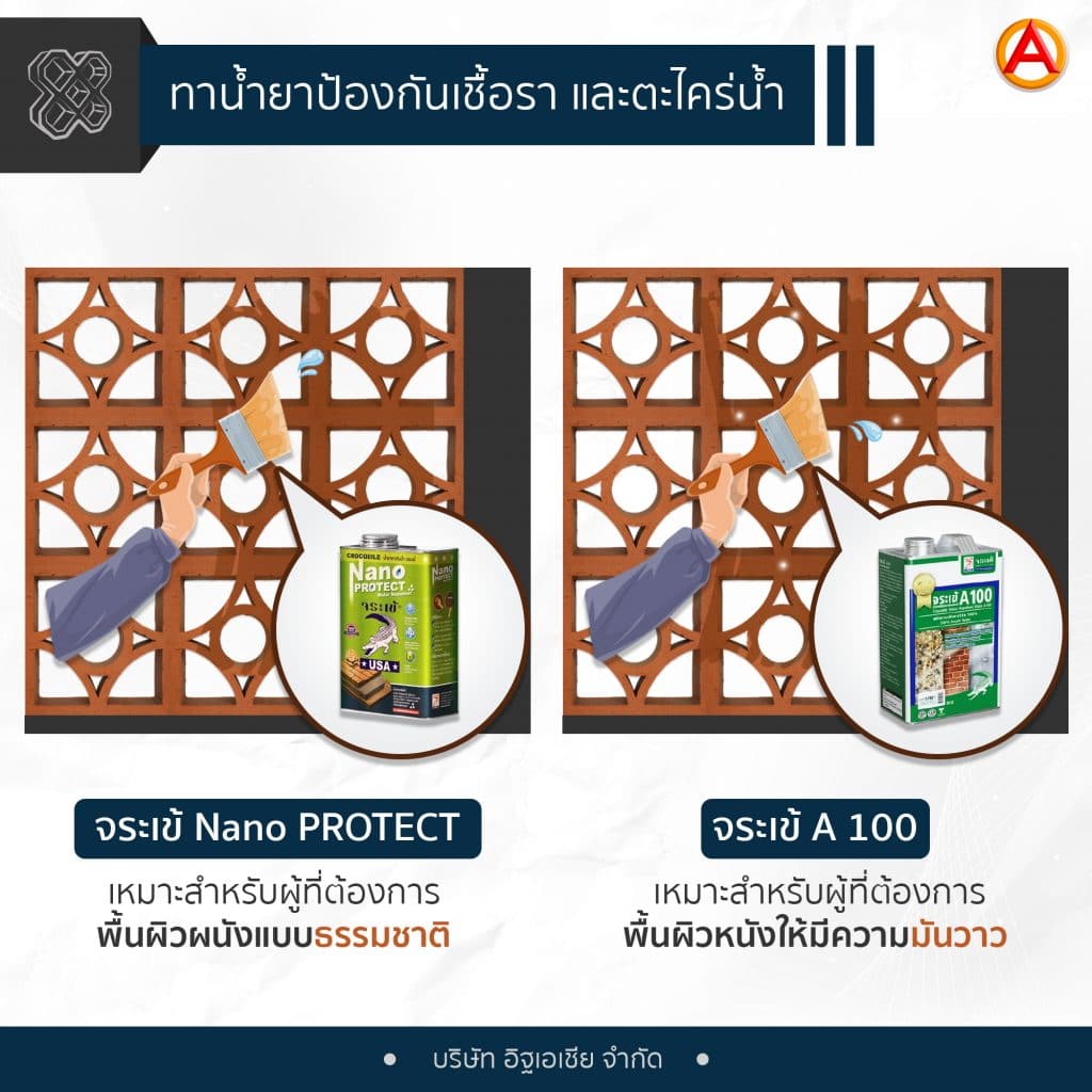 ป้องกันผนังอิฐแดงช่องลมอย่างไรไม่ให้เกิดเชื้อรา และตะไคร่น้ำ